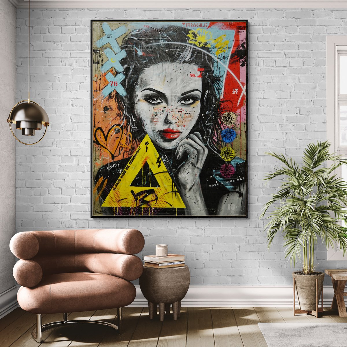 Urban And Pop Painting , Rebel Rebel By Franko, 47 X 59, Artwork For Sale On Artfinder