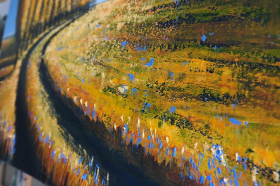 Poplars and the Storm-  Fields and Colors Series