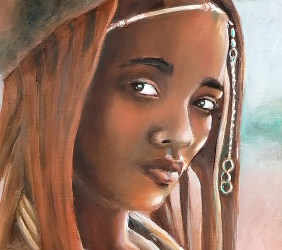 Portrait of a Himba girl