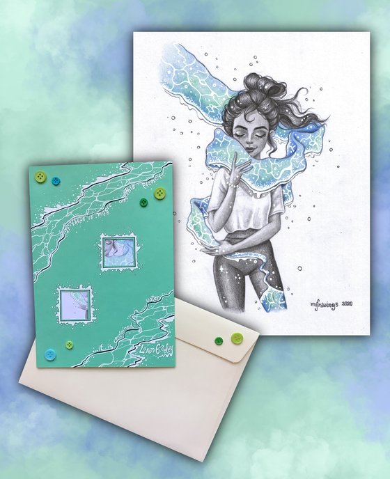 Inspirational Card - Water embrace