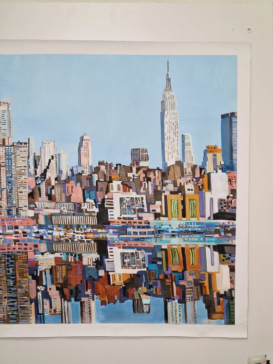 Urban Skyline Reflection New York