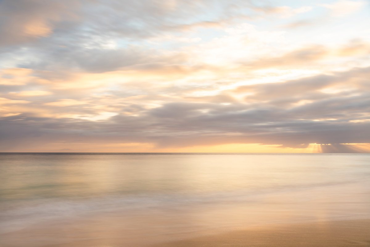 Abstract Landscape Photograph By Andrew Lever, 60 X 40, Sunset Seascape Dream, Original Artwork
