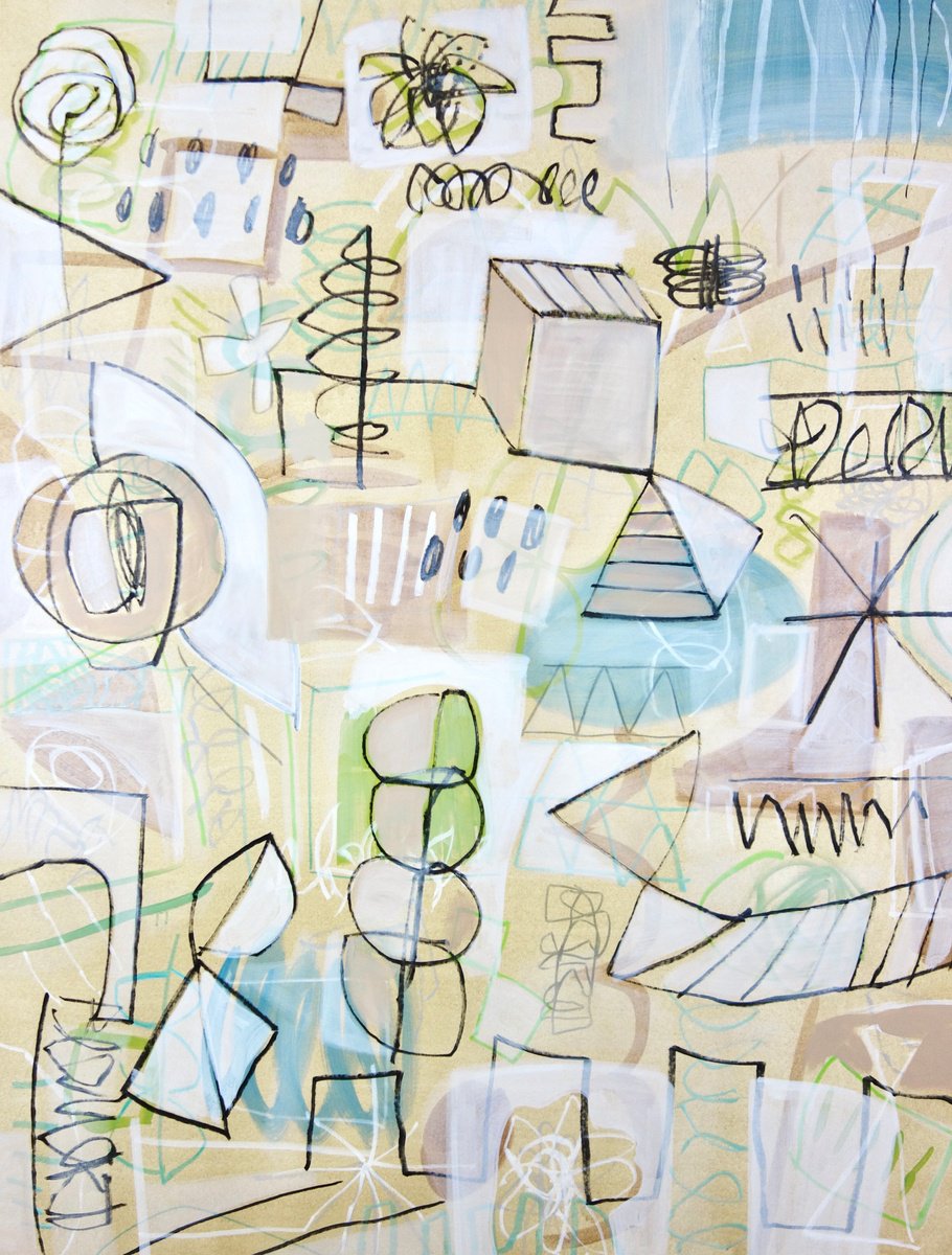 Abstract Acrylic Painting By Michelle Louis, 50 X 67", In The Blink Of An Eye, Original Artwork