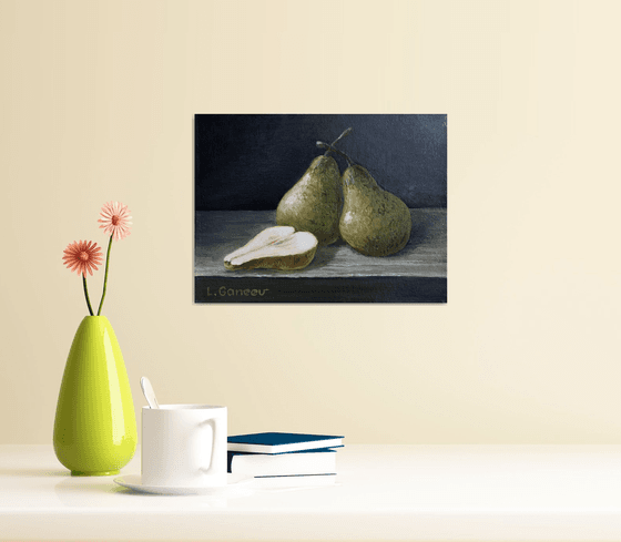 Still life with pears. ORIGINAL OIL PAINTING, GIFT