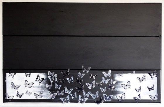 Collage of butterfly wall art