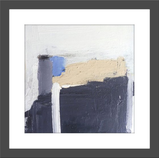 BLUE AT ABEREIDDY, Abstract Landscape. Original Abstract Landscape Acrylic Painting. Varnished.
