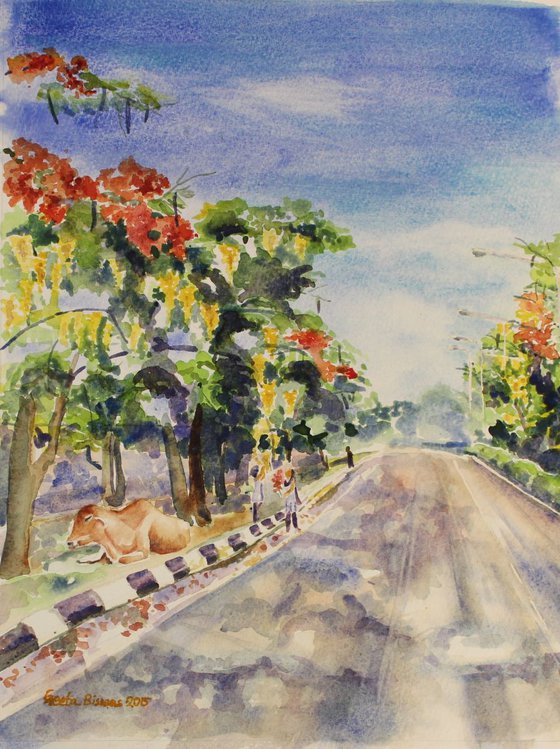 Spring In India watercolor
