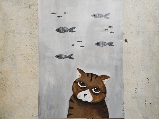 The cat and the fish
