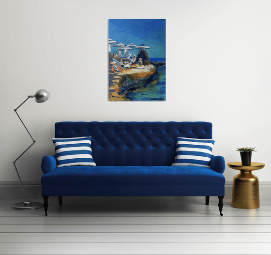 Sunlit Retreat by the Sea