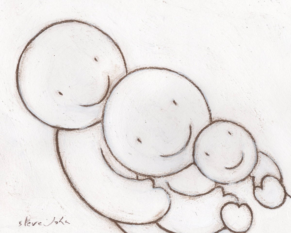 Hugs artwork 46 Family. Unframed by Steve John