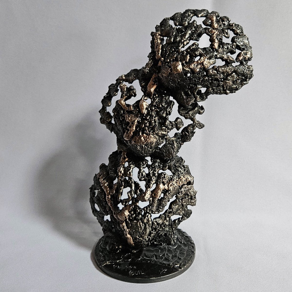 Expressive Animal Sculpture By Philippe Buil, 7 X 9", Scallops 10-24, Original Artwork