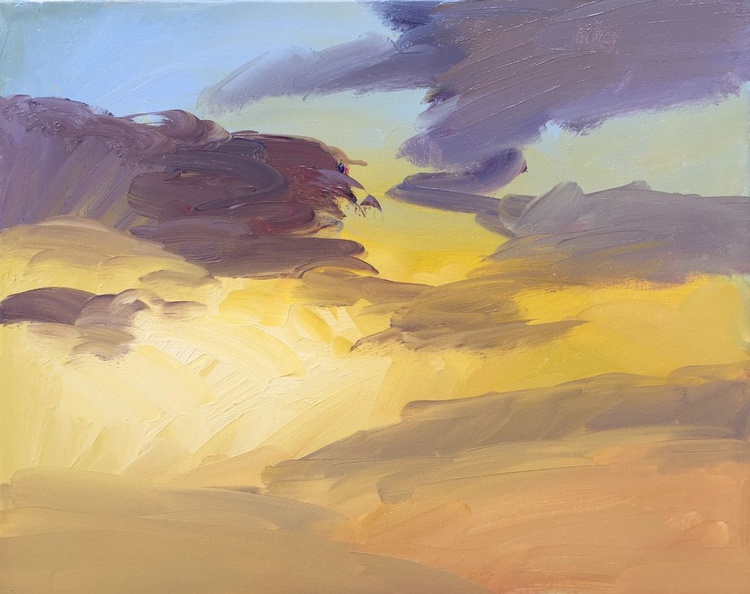 Clouds Sunset 4 Acrylic Painting By Rod Norman Artfinder