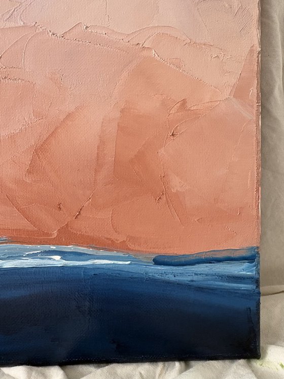 Twilight Over the Quiet Horizon Sea