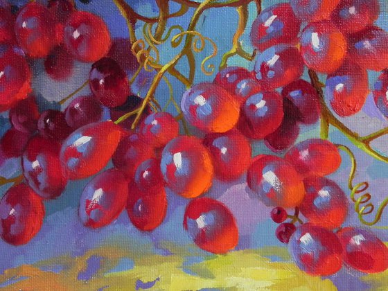 "Grapes" Original art Kitchen decor 2021