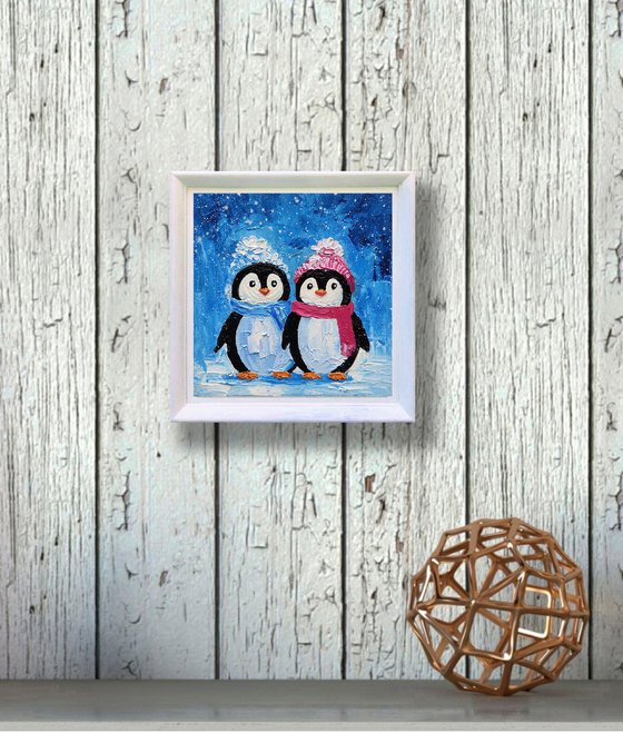 Penguins Painting