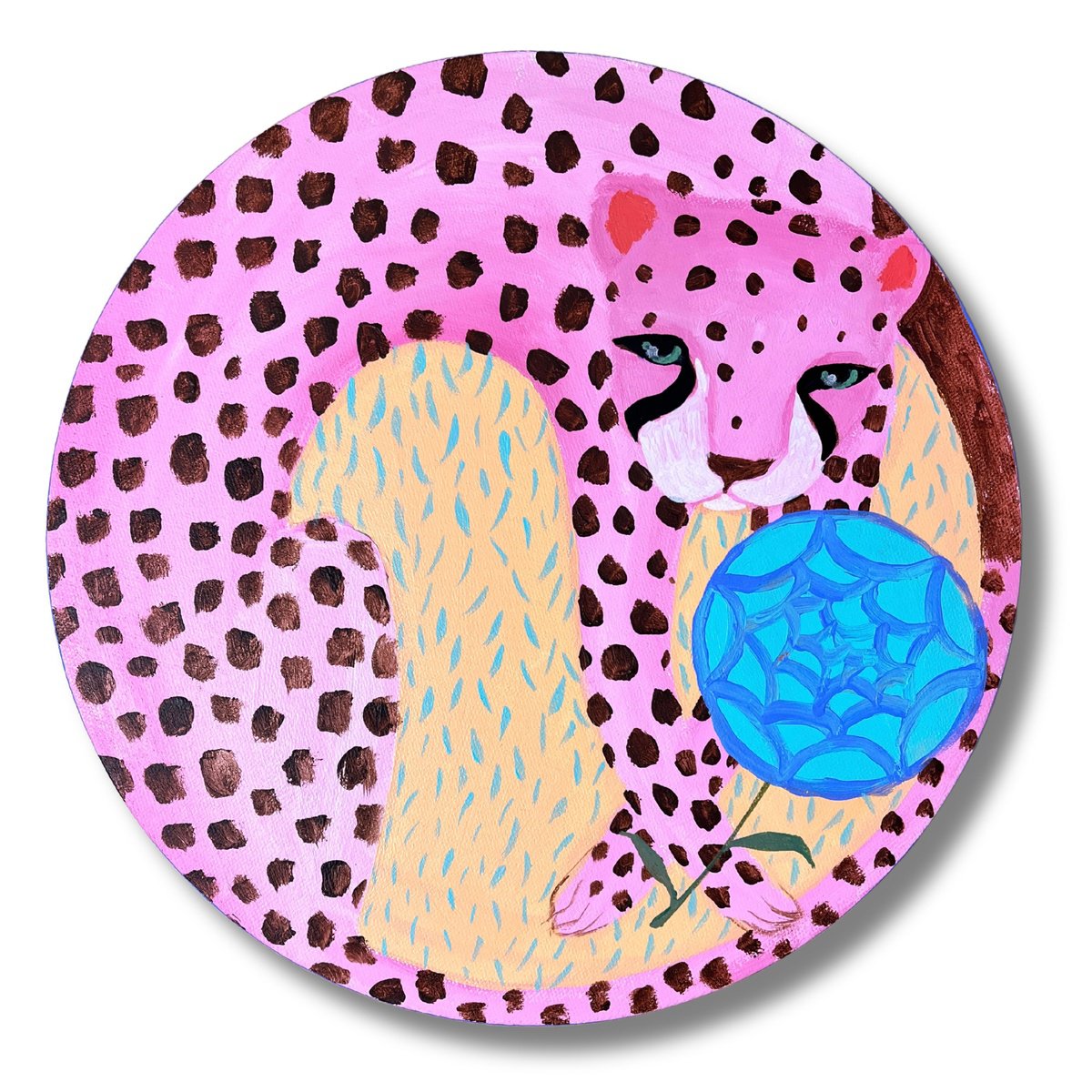 Surrealistic Animal Acrylic Painting By Daria Borisova, 12 X 12, Autumn, Original Artwork