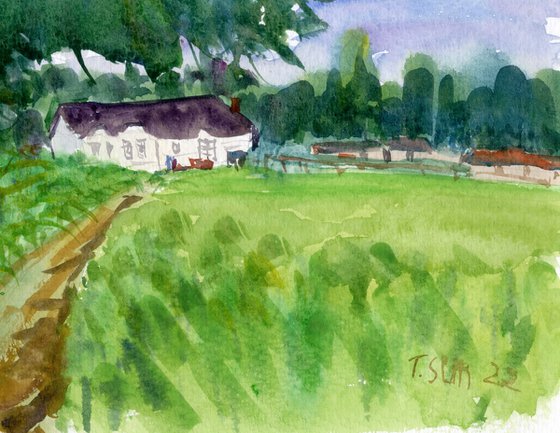 The white house at the Hellingly, England