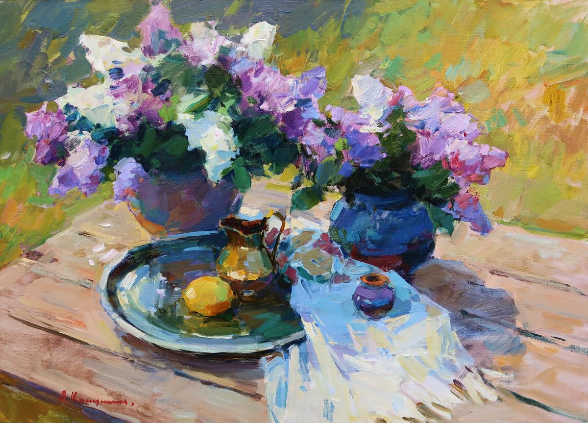 Lilac And Spring Sun By Aleksandr Kryushyn, 31 X 24, Artwork For Sale On Artfinder