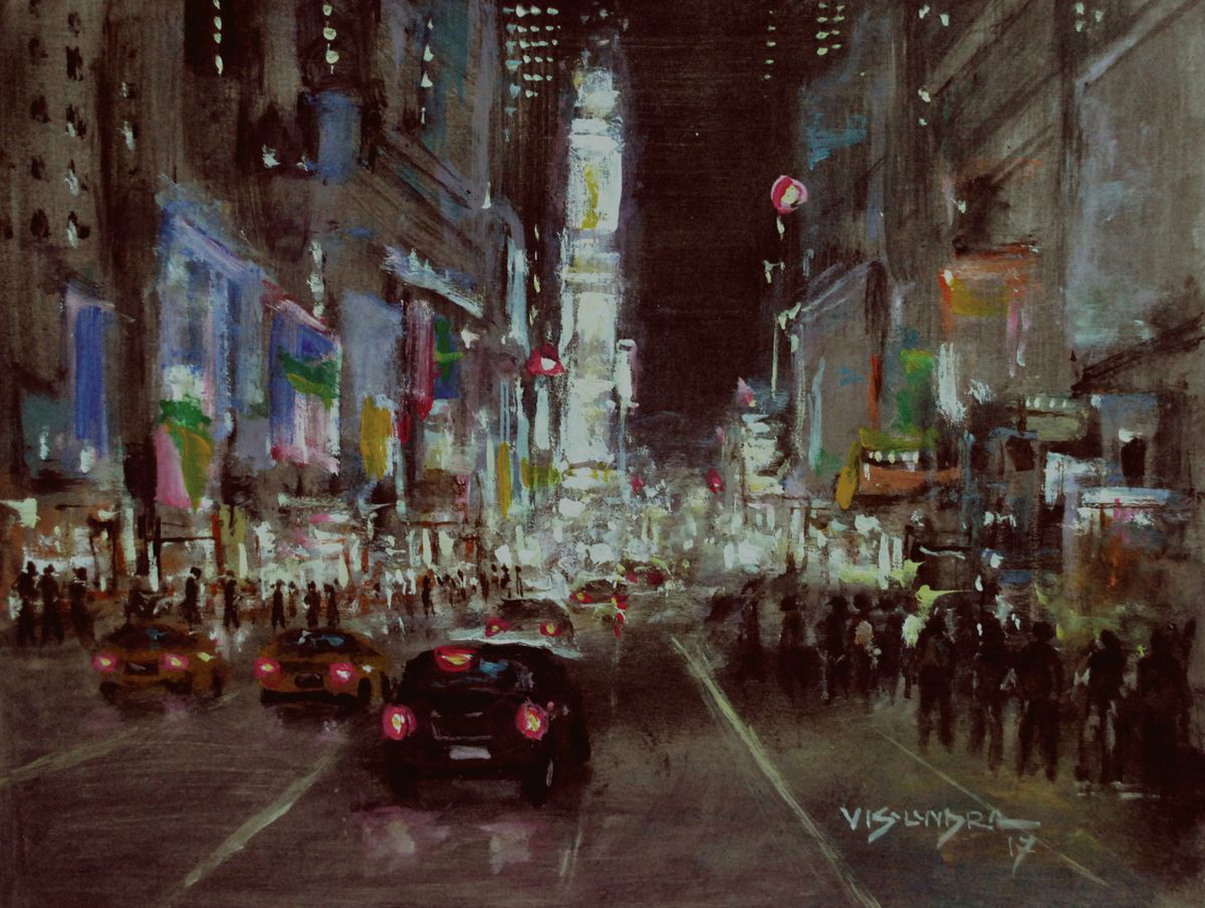 Abstract Time Square 2 By Vishalandra Dakur Artfinder