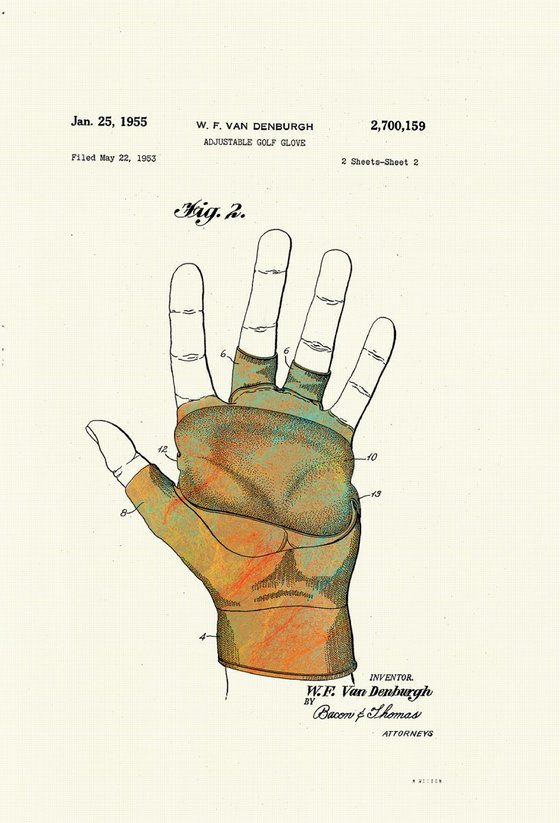 Adjustable Golf Glove - Patented 1955