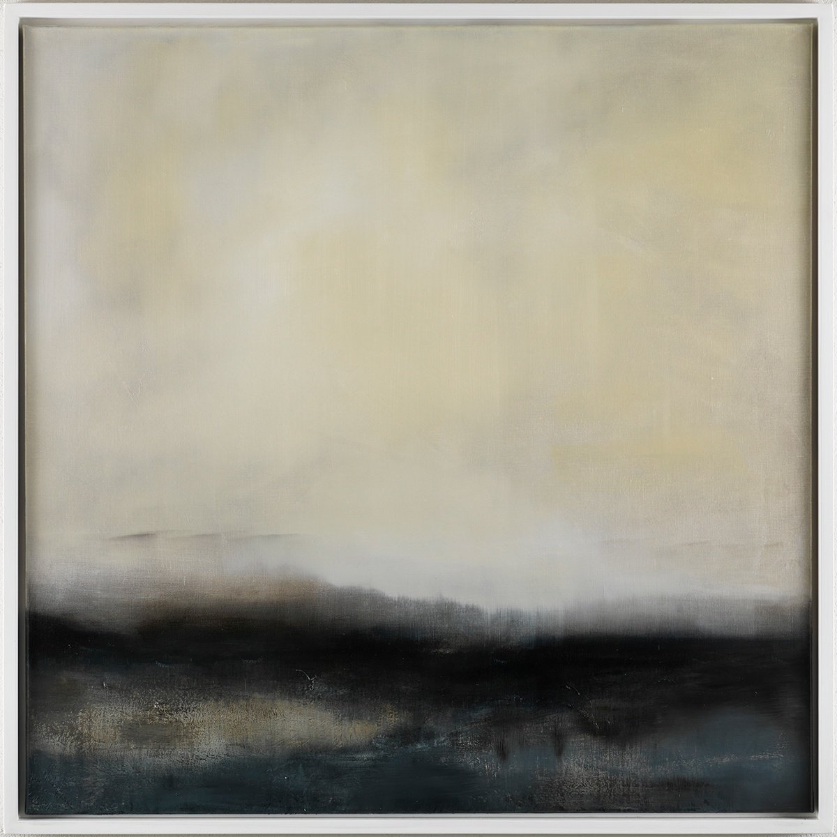 Abstract Landscape Oil Painting By Victoria Curling-Eriksson, 41 X 41", Distant Light, Original Artwork