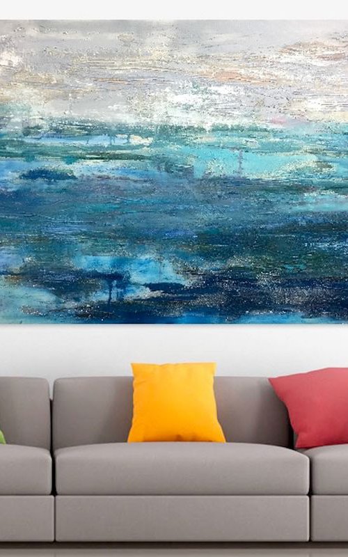 Abstract Landscape Interior Wall Decor - Abstract Large Canvas by Leo Khomich