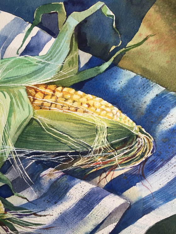 Still life with corn