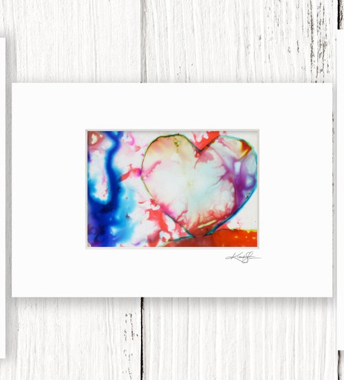 Heart Collection 19 - 3 Small Matted paintings by Kathy Morton Stanion by Kathy Morton Stanion