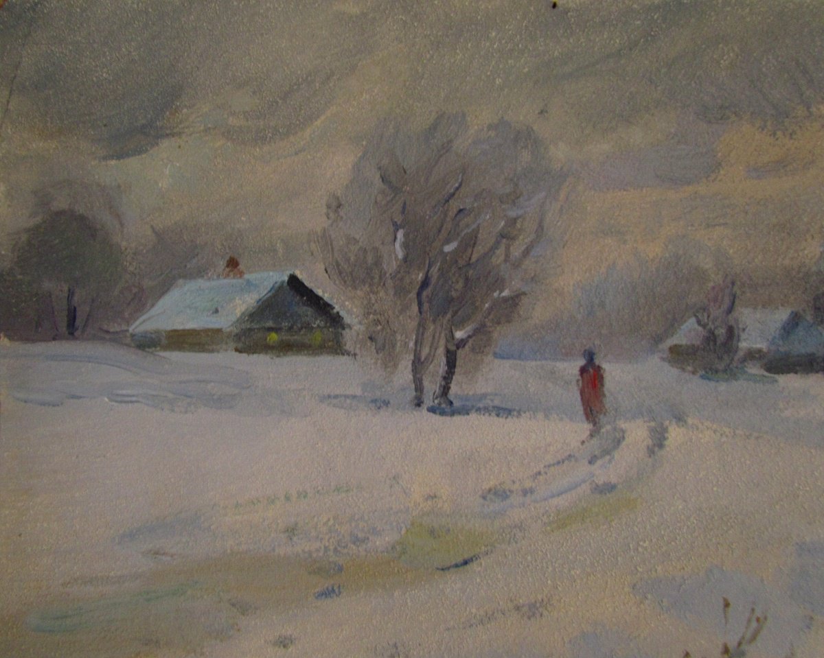 Winter landscape by Viktoriia Pidvarchan