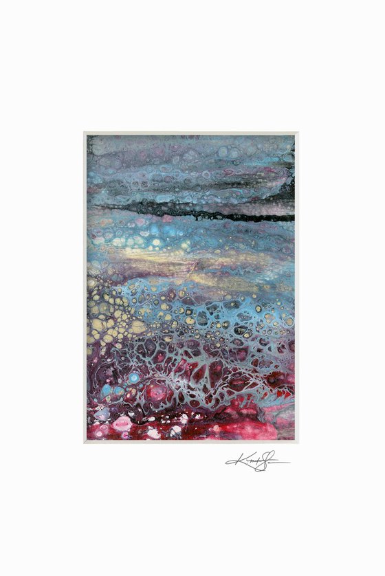 Abstract Dreams Collection 7 - 3 Small Matted paintings by Kathy Morton Stanion