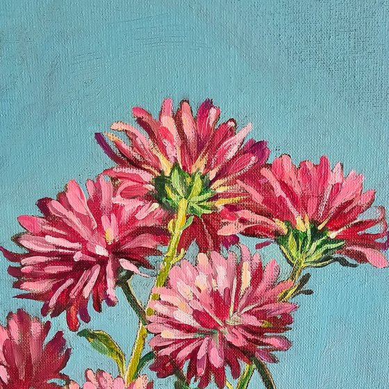 Chrysanthemums on the Windowsill