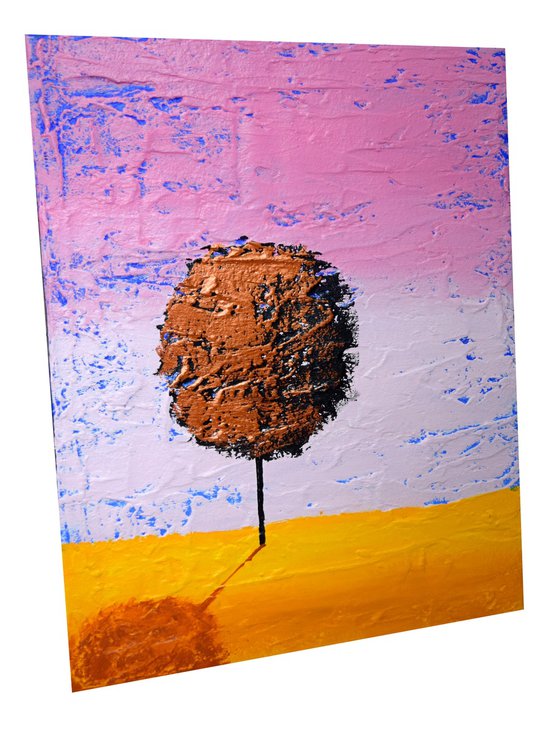 Copper Tree with pink skies