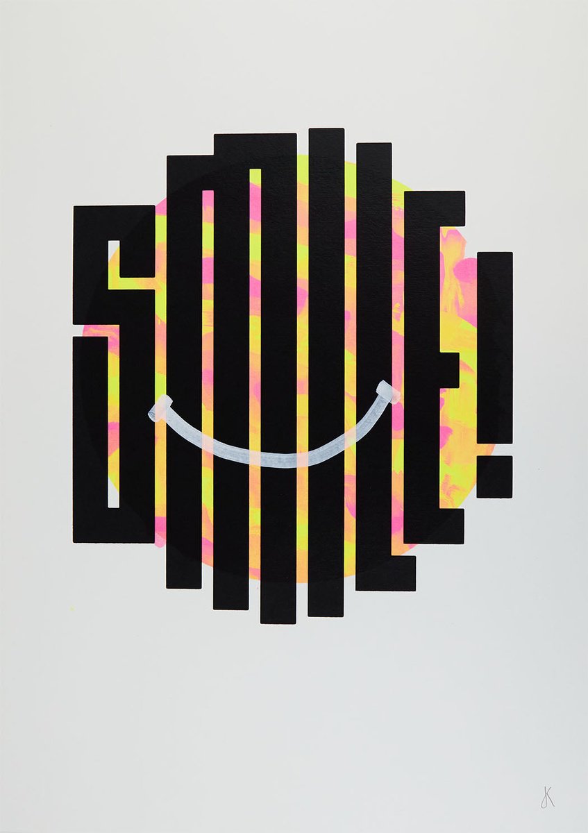 Smile (mono print) by James Kingman