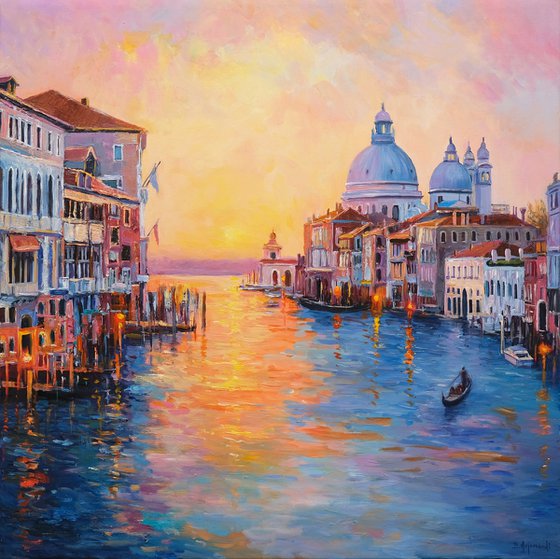 Sunset over the Grand Canal, Venice