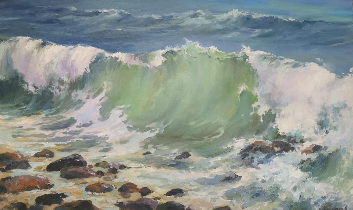 The Wave By Alexander Koltakov, 40 X 24, Artwork For Sale On Artfinder