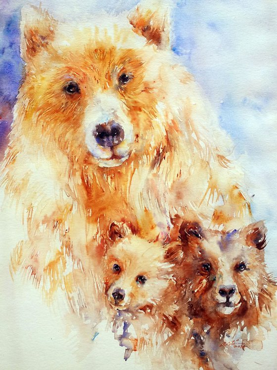Mama Bear with Cubs