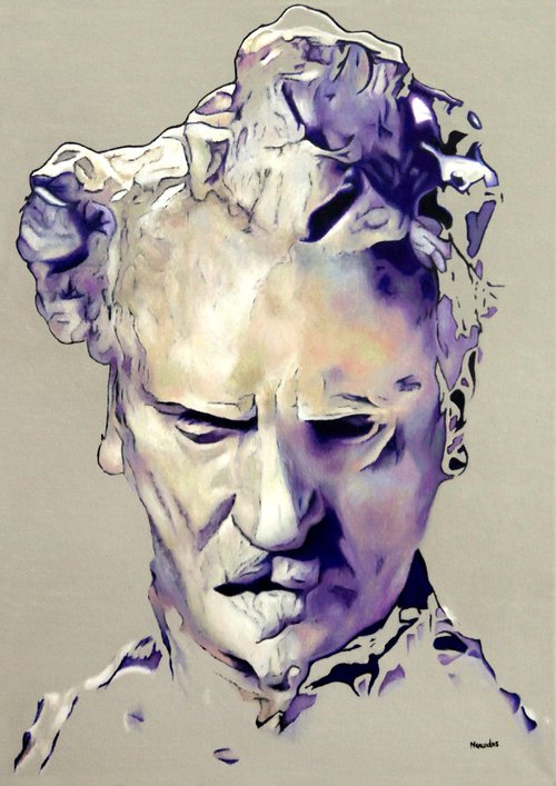 Inspiré du buste de Henri Rochefort de Rodin by Mercédès Soret