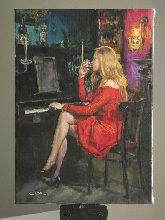 Evening, at the piano