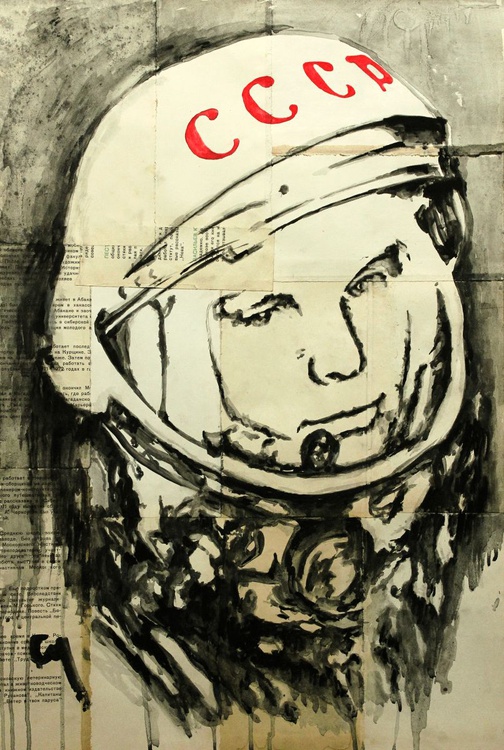 Yuri Gagarin Gouache Painting By Marat Cherny Artfinder