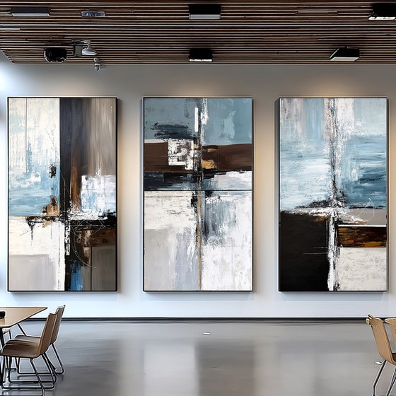 Tidal Axis Triptych 240x140 cm