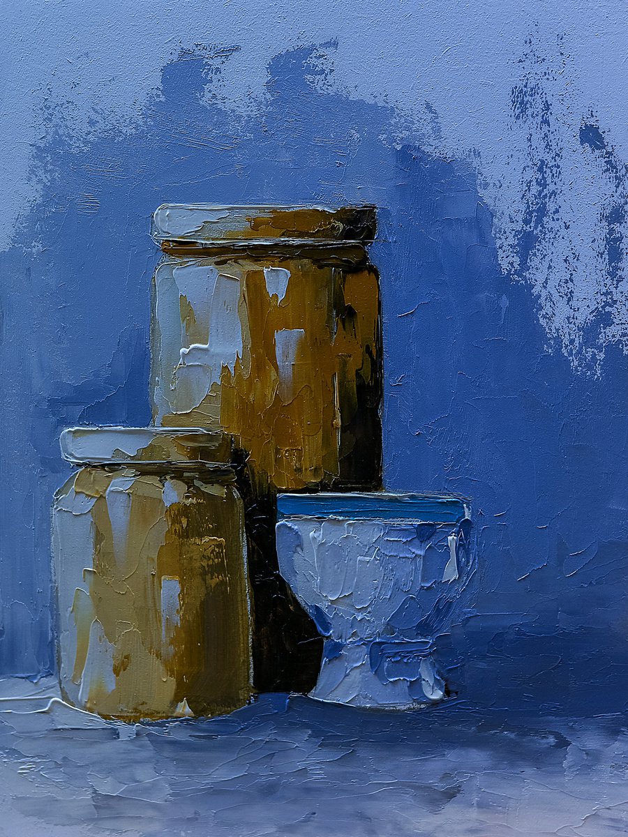 Still life painting. Little artwork for gift by Marinko Saric