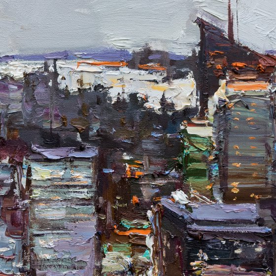 New York City - morning urban landscape painting