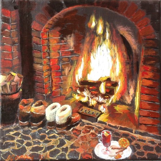 Cosy up by the fireplace with a punch