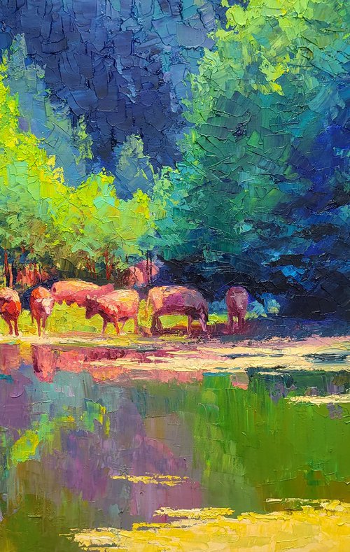 Herd of cows by Boris Serdyuk