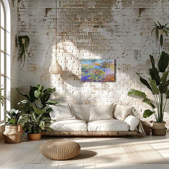 Nymphaeums are enveloped in the sun.