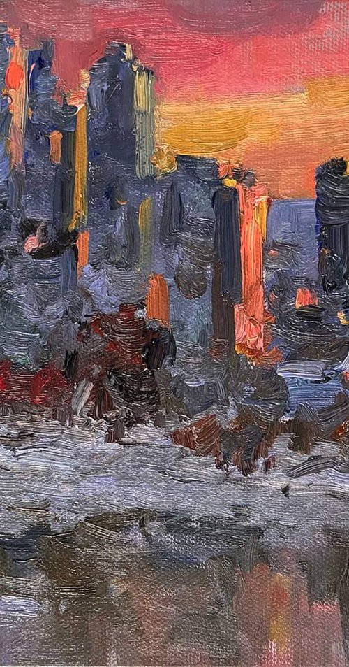 Frozen River Glow by Nataliia Nosyk