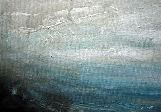 Turquoise horizon 20x16 in