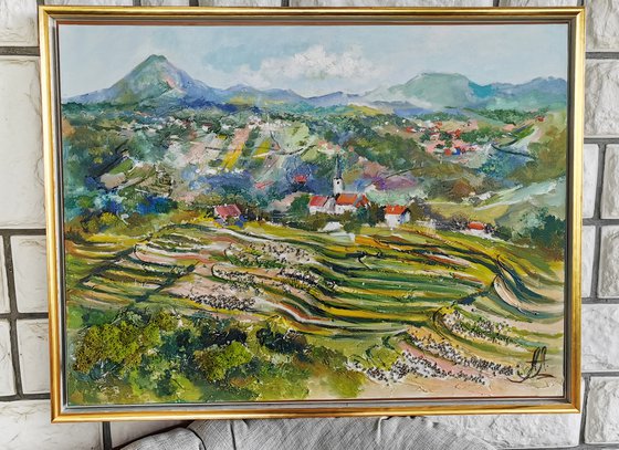 Landscape Oil Painting, Framed wall art