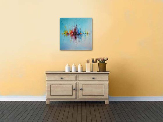 Sea Charts, Abstract Oil Painting on Canvas