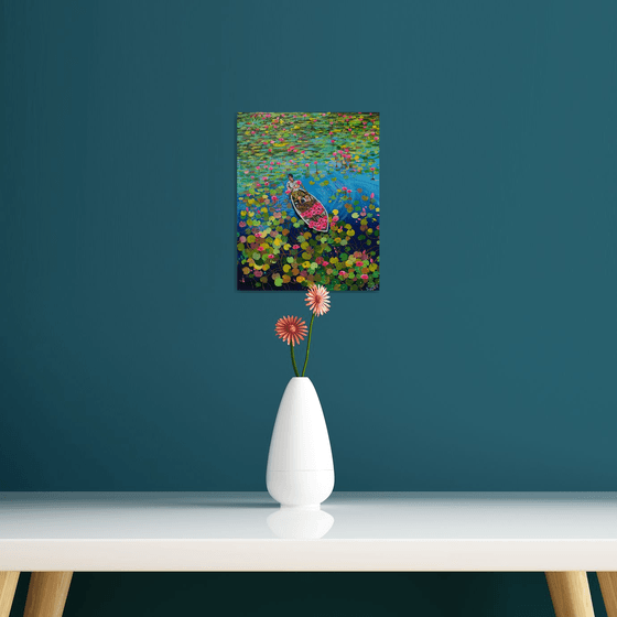 Vietnam water lilies lake! Ready to hang canvas